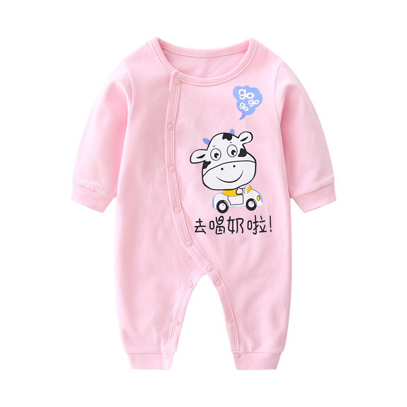 Baby Cotton Long-Sleeved One-Piece Romper