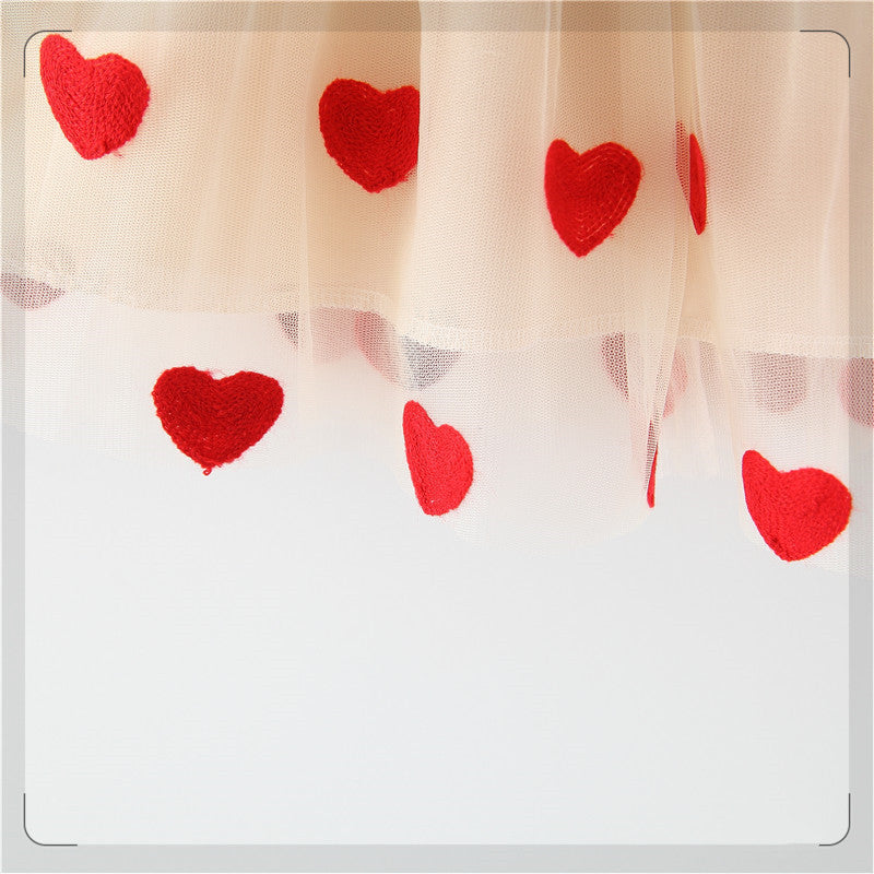 Girls Lace Mesh Dress