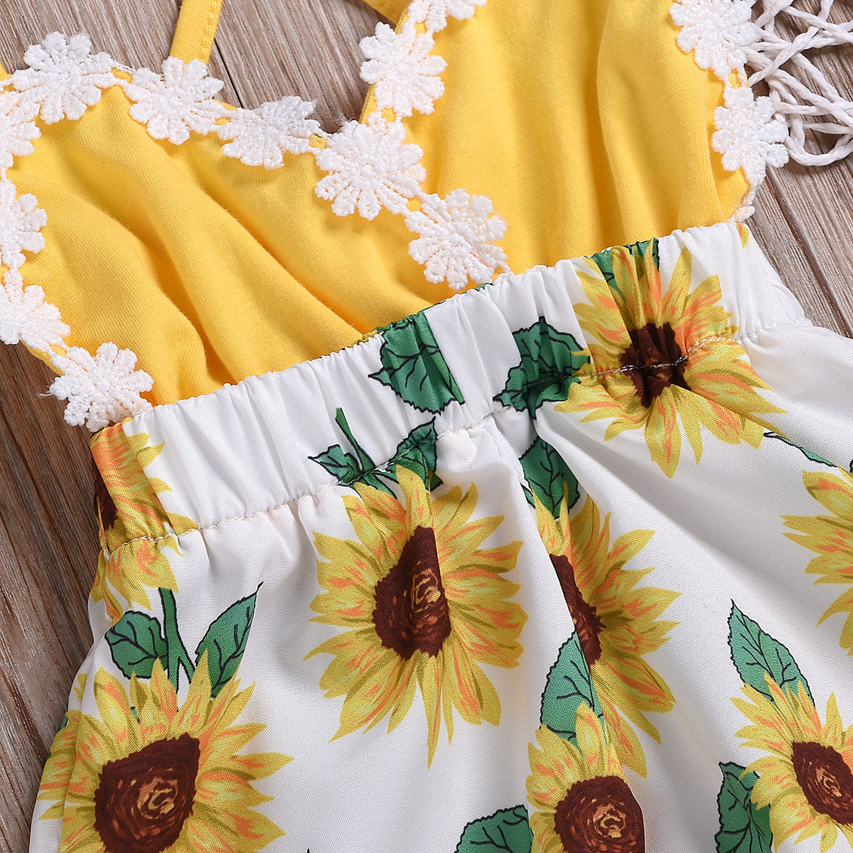 Baby Sunflower Jumpsuit for girls