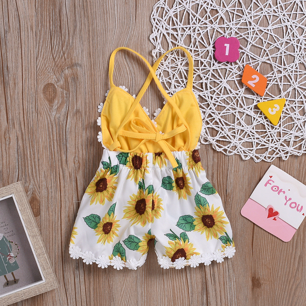 Baby Sunflower Jumpsuit for girls