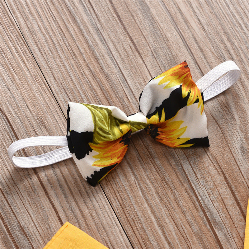 Summer Baby Girl Triangle Romper