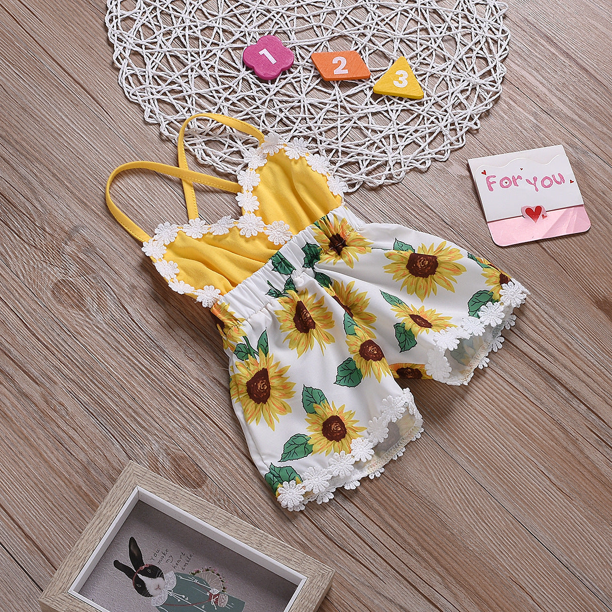 Baby Sunflower Jumpsuit for girls