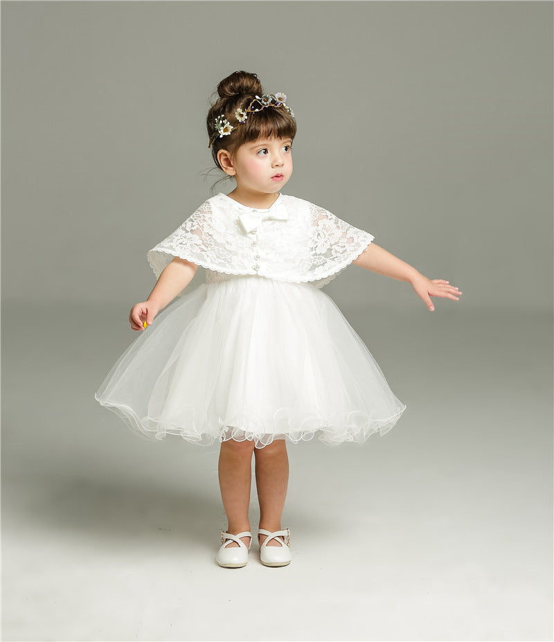 Baby Princess Silk Dress for 100 Days Wedding